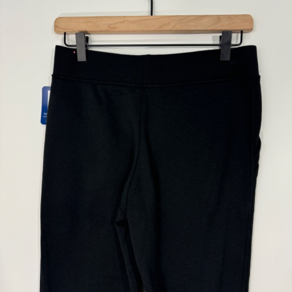 Champion Big Girls Size Large Black Script Logo Fleece Cuffed Casual Joggers New - Picture 9 of 9